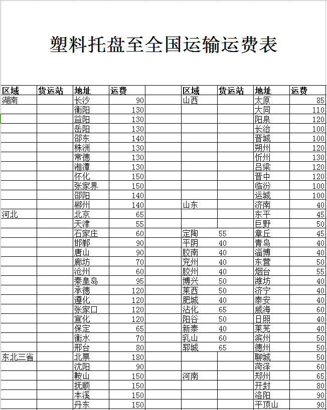 塑料托盤貨運價格1 塑料托盤貨運價格1